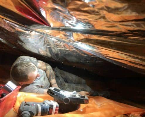 Isoleren van kruipruimte in Dongen